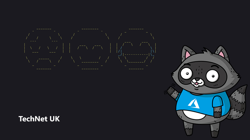 An image of three emoji made with ASCII art, next to an illustration of Bit the Raccoon.