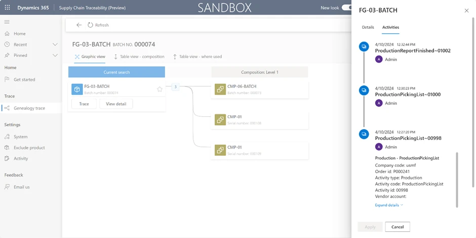 Traceability Features