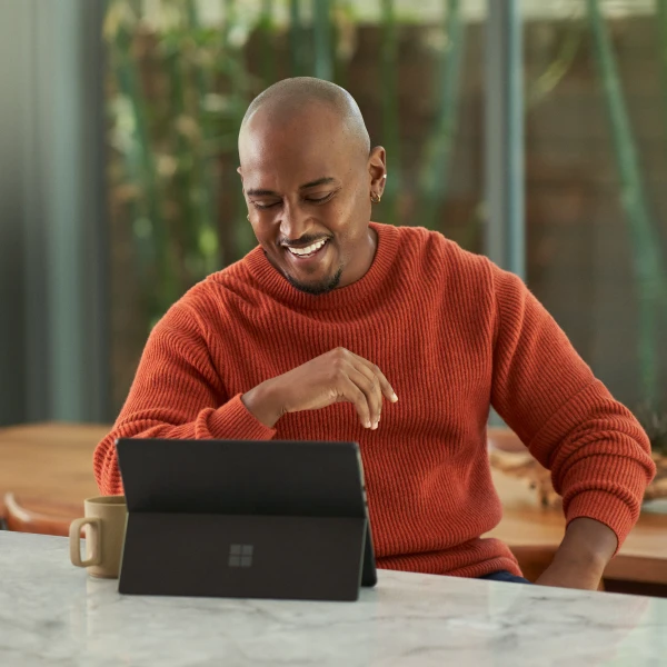 man at tablet