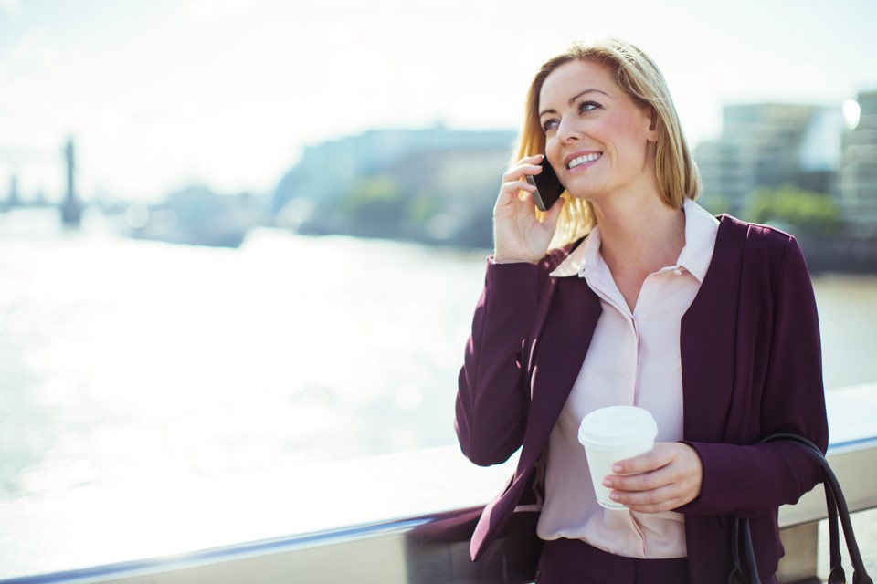 woman on phone