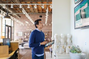 Man in retail store