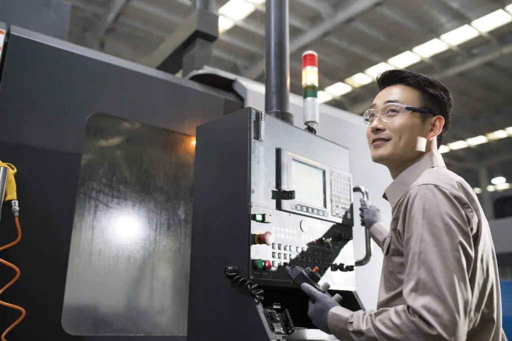 Engineer working in the factory