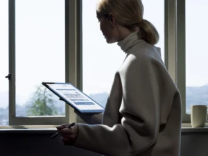 a person standing in front of a window