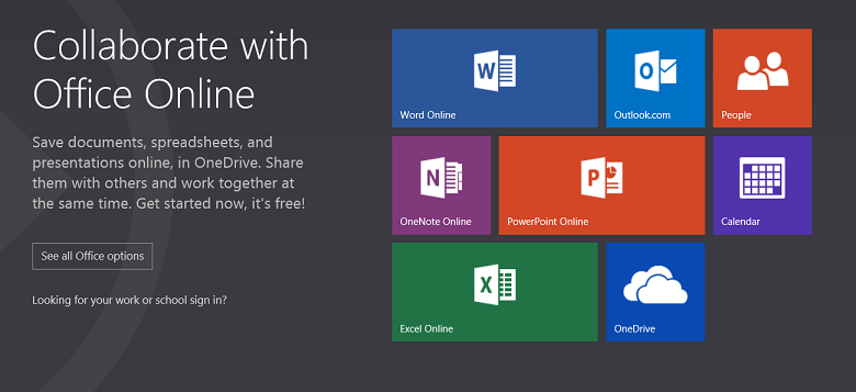 Get started with Office Online at Office.com