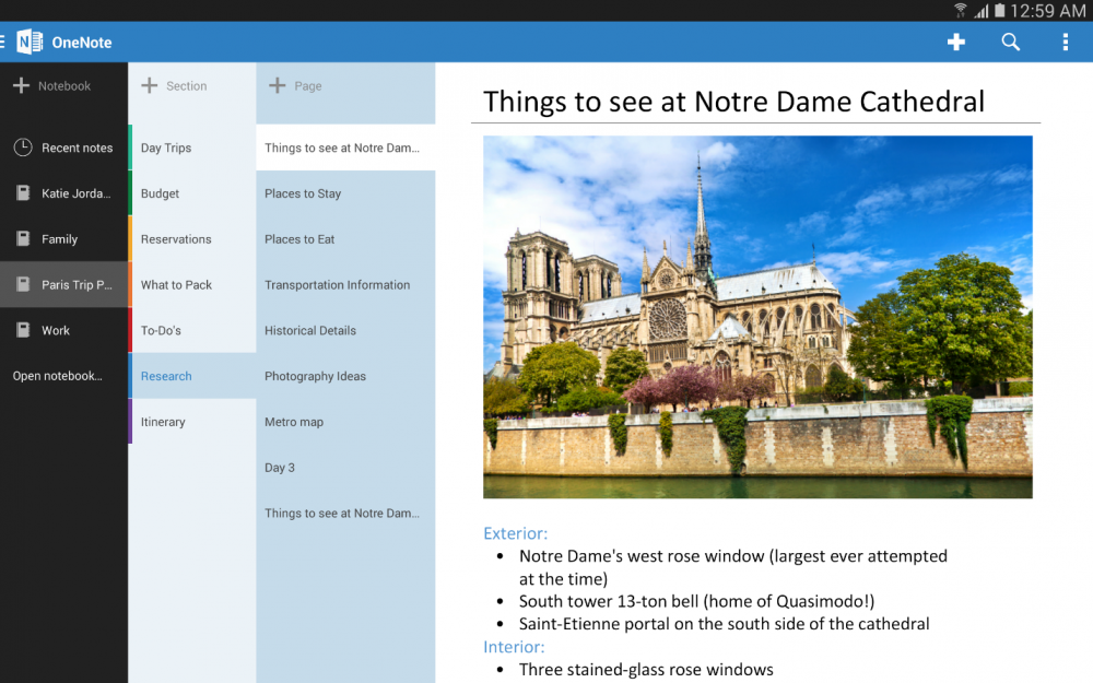 Tablet optimized UI