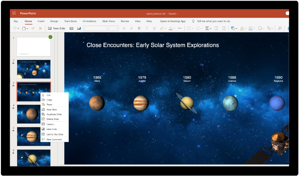 Image of an individual slide about to be copied in PowerPoint.
