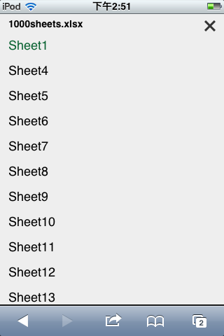 Sheet List