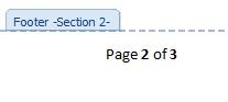Page x of y pages option from the gallery