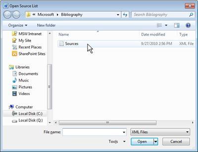 The source file