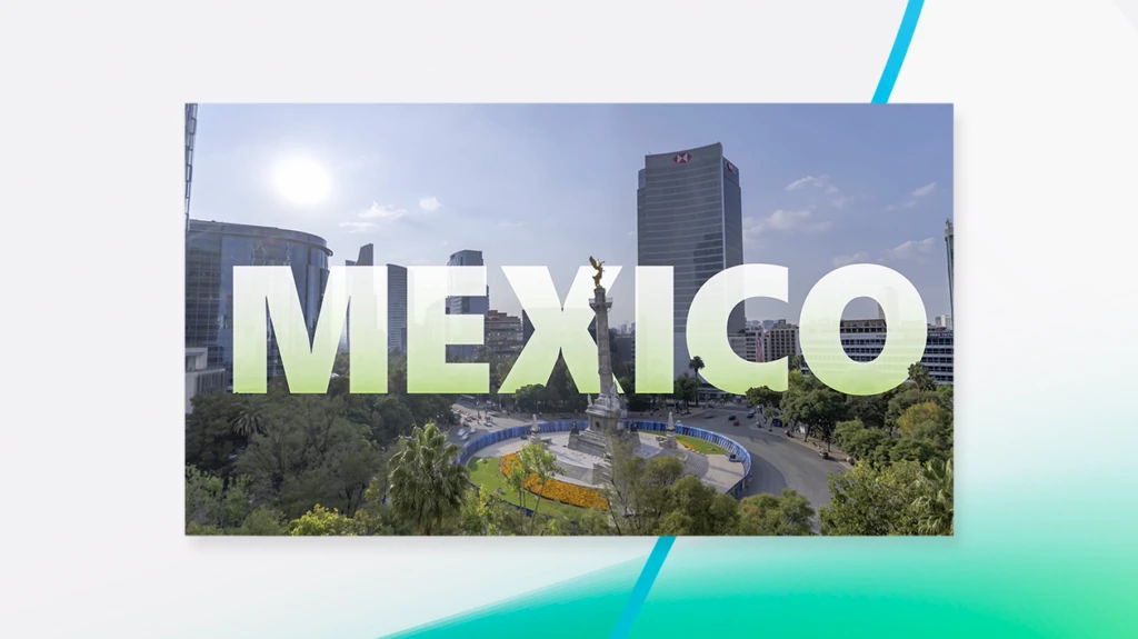 A decorative image that says "MEXIVO" over a cityscape