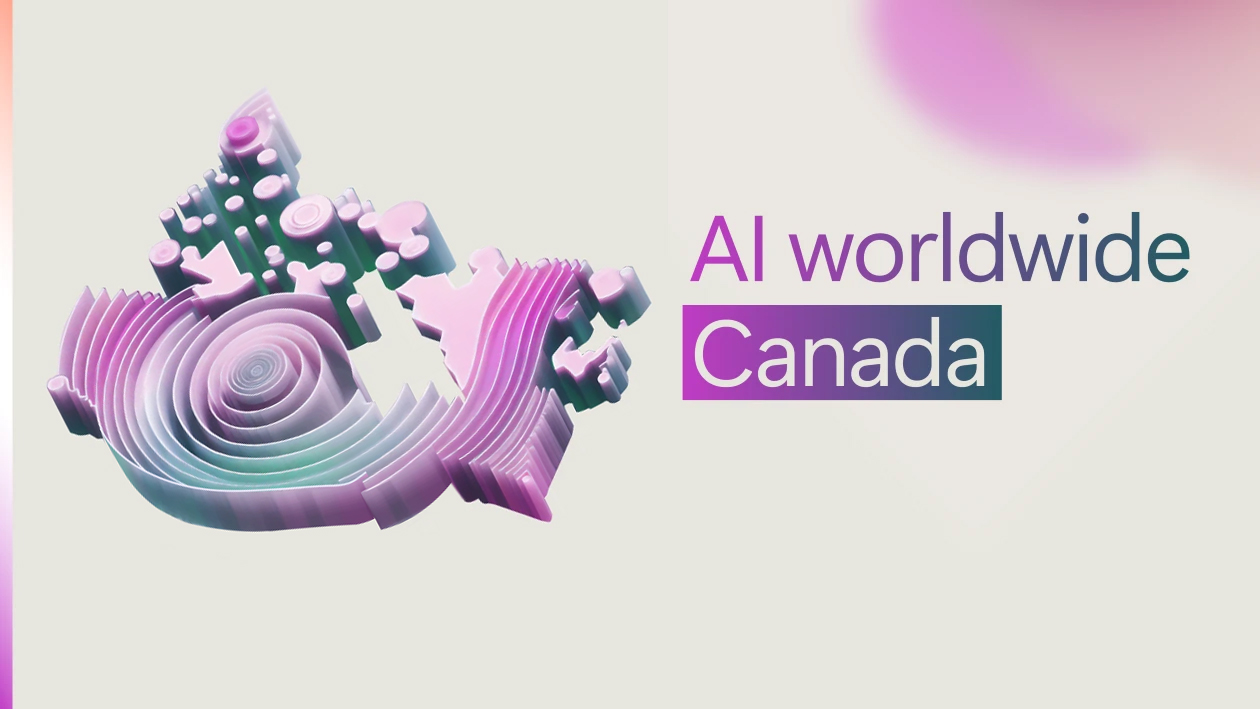 A decorative image with text reading "AI worldwide Canada."