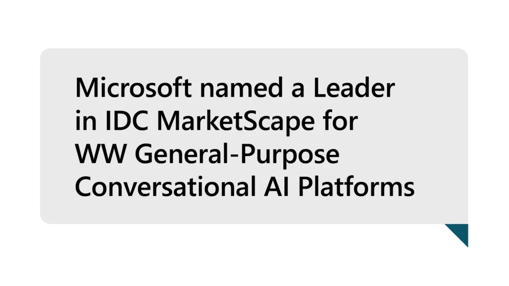 Microsoft named a Leader in IDC MarketScape