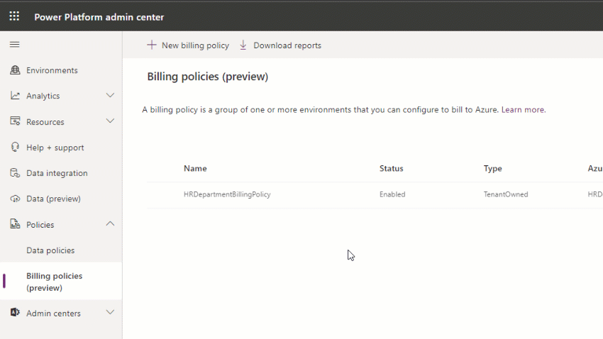 Video image showing the steps to link an Azure subscription to an environment in Power Apps. Detailed step by step instructions representing what is shown in this video are available in our docs at https://aka.ms/PowerPlatformPAYG