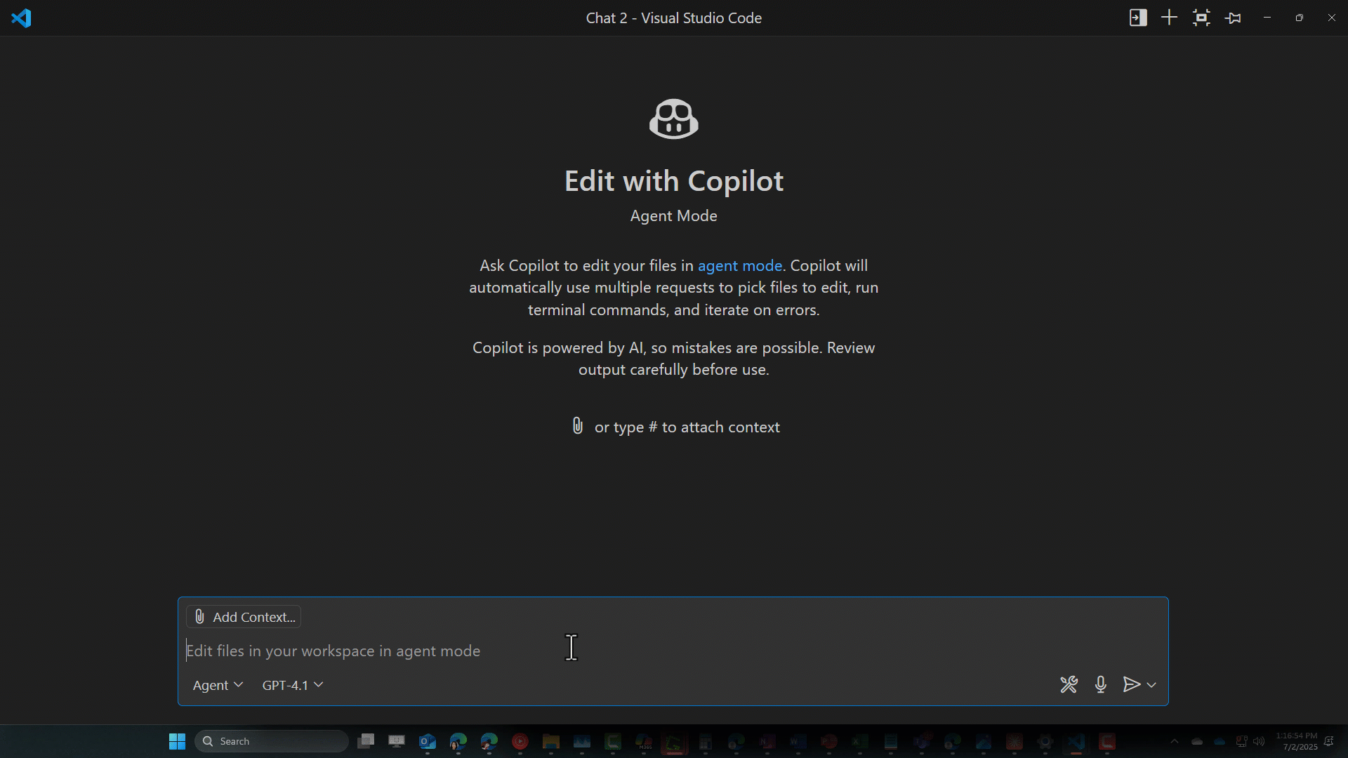 Interact with Dataverse directly from VS Code GitHub Copilot in Agent mode