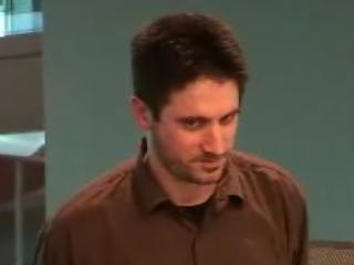 a close up of a man