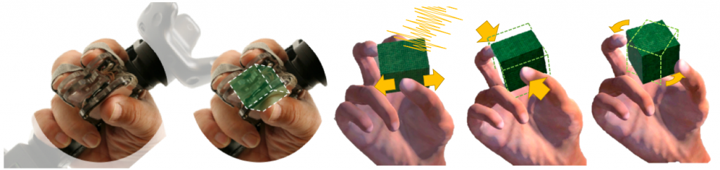 Figure 1: Using TORC to manipulate a virtual object with dexterity and compliance.