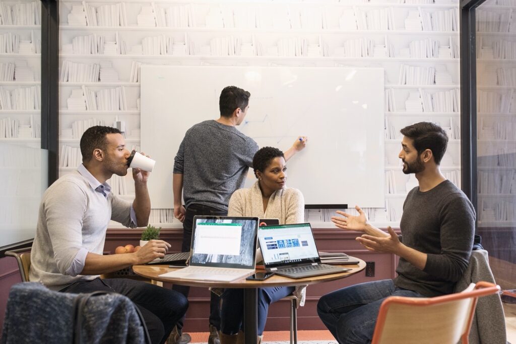 Start working remotely, and then work in person