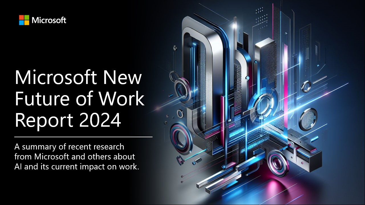 Microsoft New Future of Work Report 2024 cover page