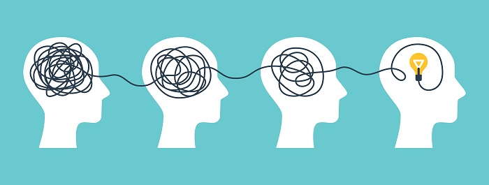 brain with tangled knot