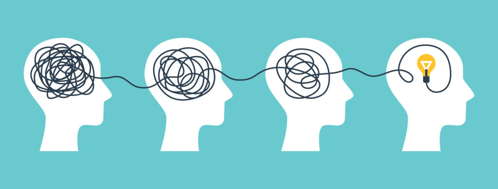 Brain with tangled knot