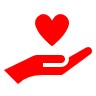 a hand holding a heart