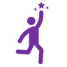 person reaching for a star