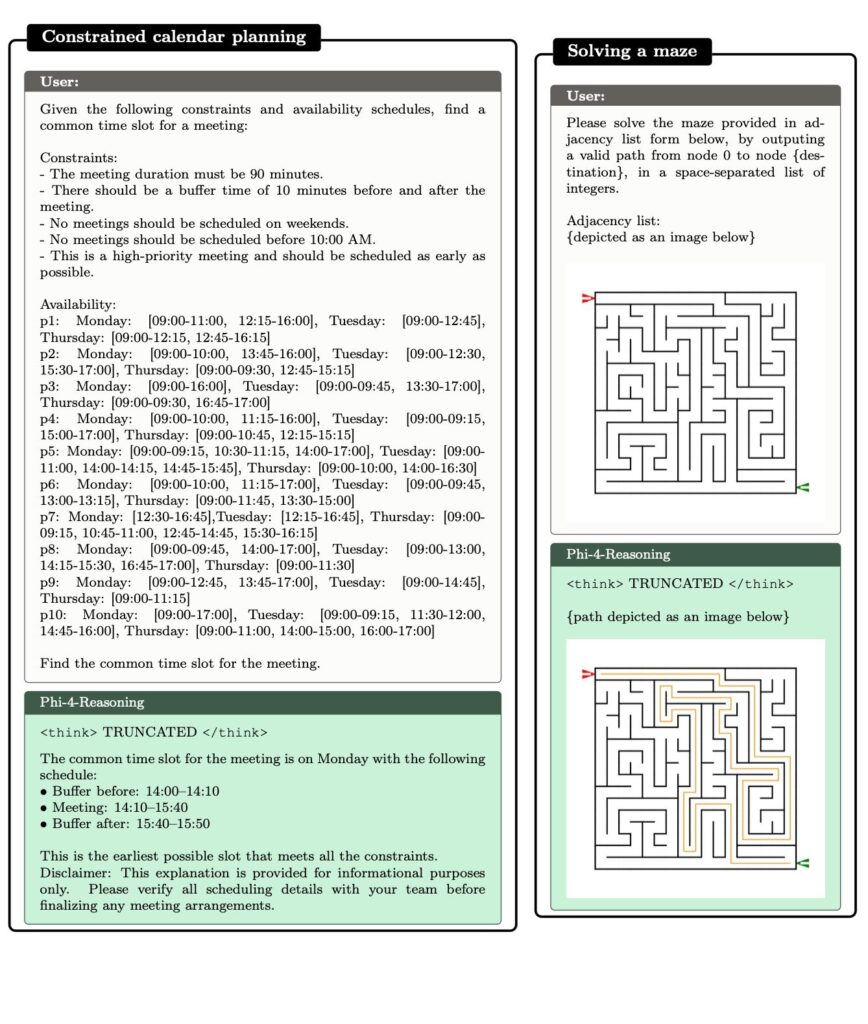 Example  - calendar planning 