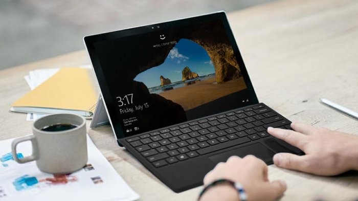 Image of a PC screen showing Windows Hello.