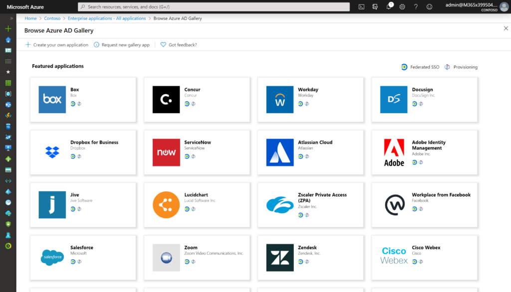 The Azure AD Gallery