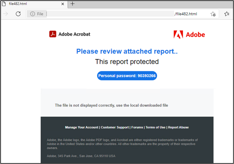 Screenshots of HTML page and the JavaScript downloader built in the browser