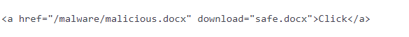 Screenshot of code for download of document