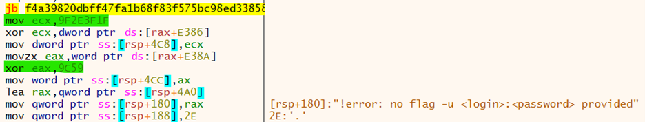 Partial screenshot of a code-level analysis of a Hive sample.