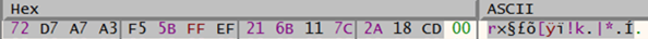 Partial screenshot of a hexadecimal value
