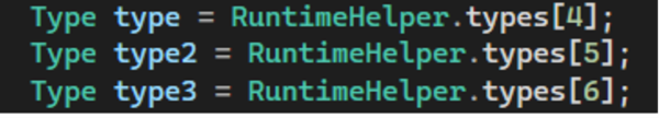 Screenshot of a section of a configuration file.