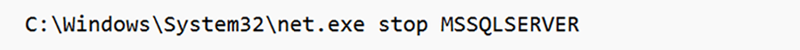 Screenshot of command line
