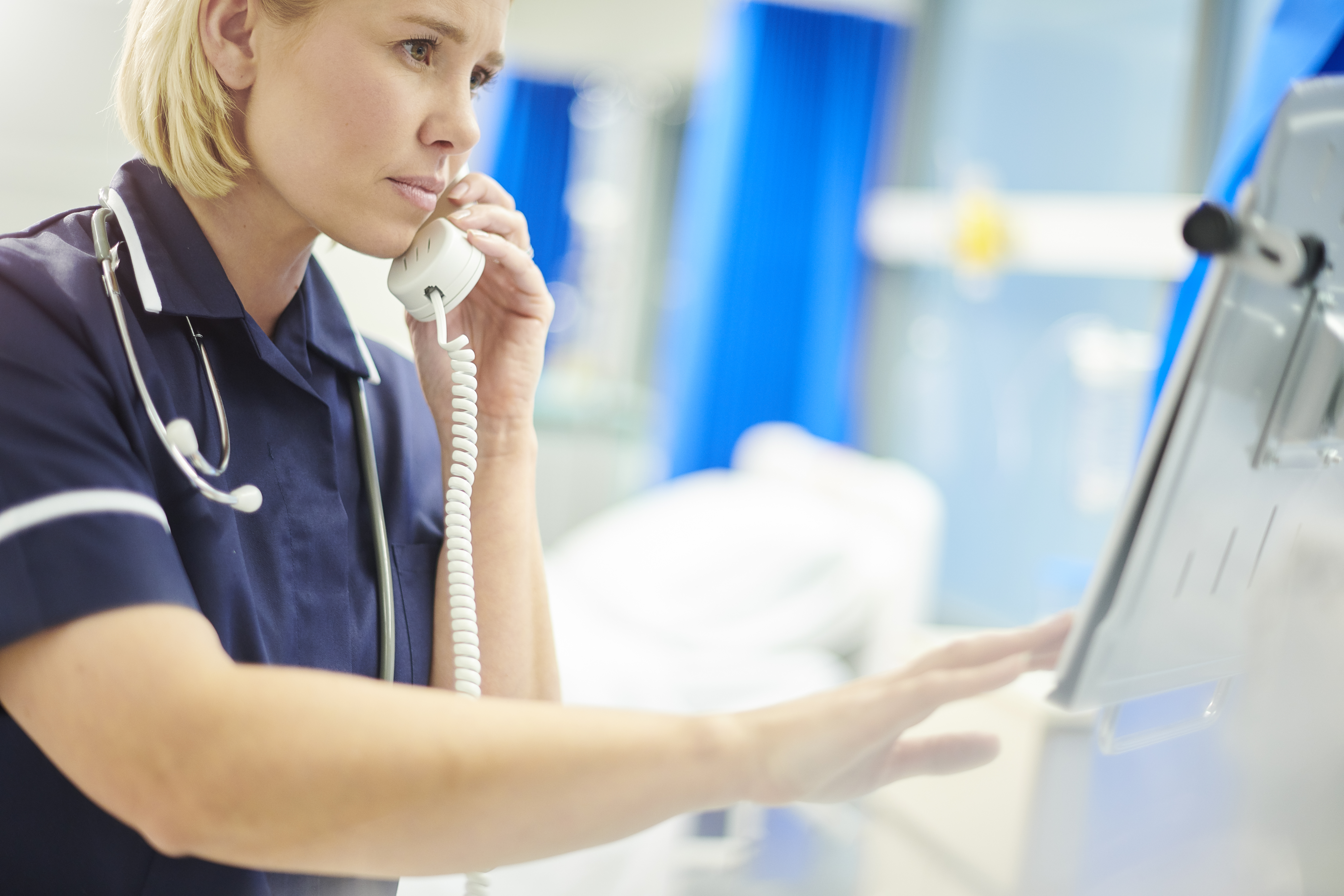 nurse at station