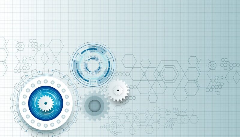 Abstract technology background of interlocking gears