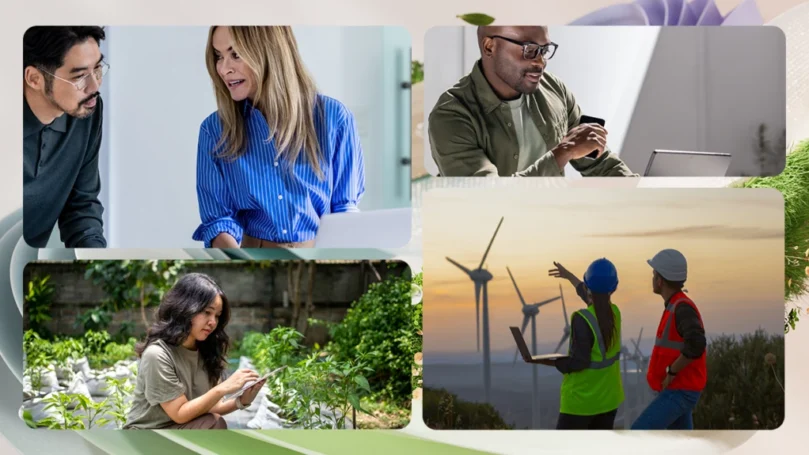 People working in sustainability.