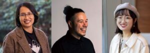 Wilson, Hoke, and Shi pose for individual portraits in this combined image.